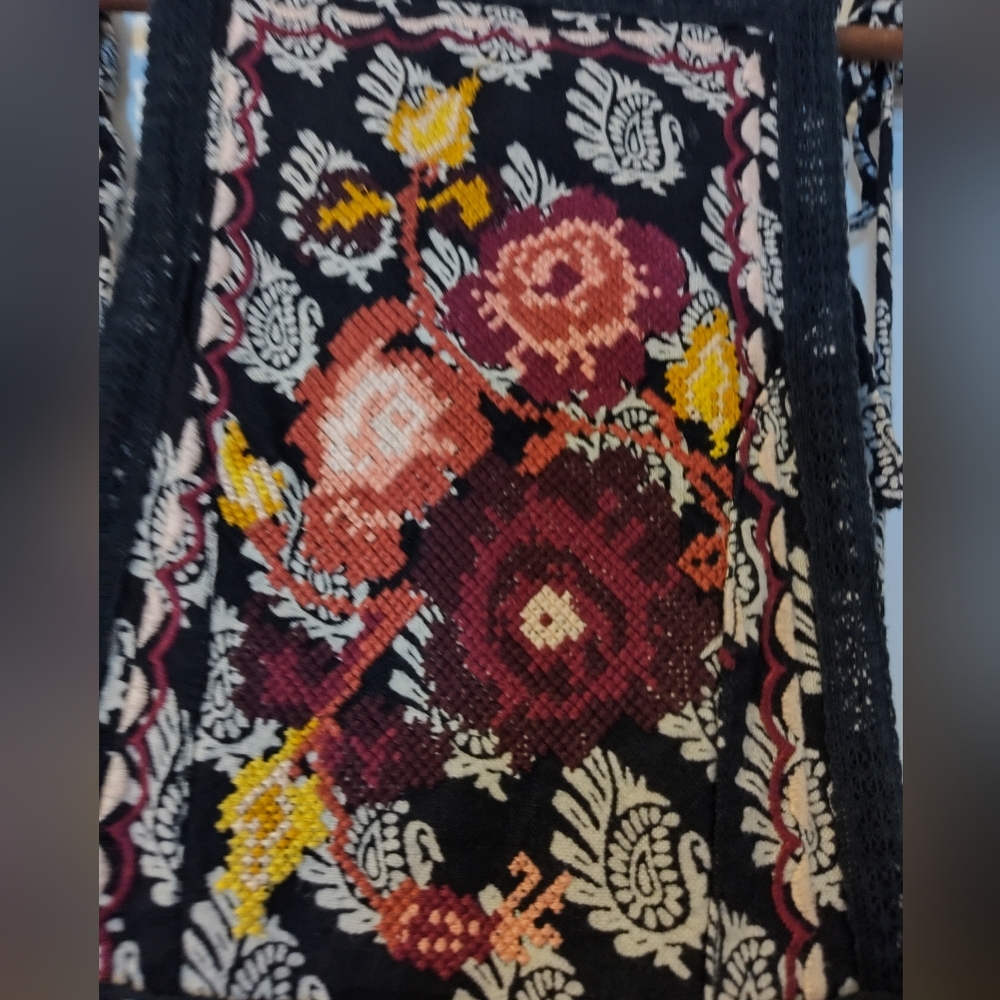 Anthropologie Embroidered Wide Leg Jumpsuit - Picture 14 of 16